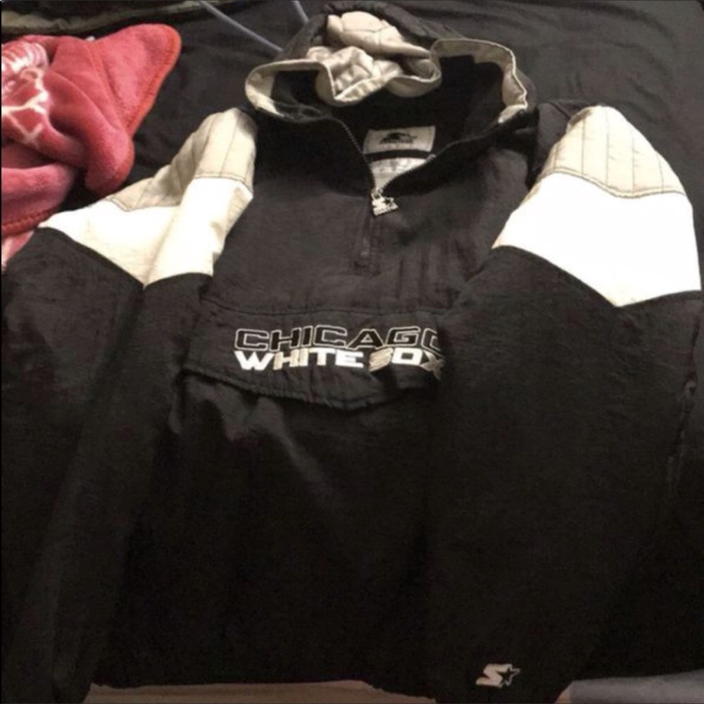 Vintage white Sox puffer/wind breaker